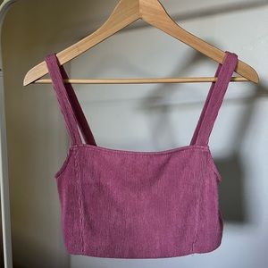 Zara purple/pink cropped tank top size medium